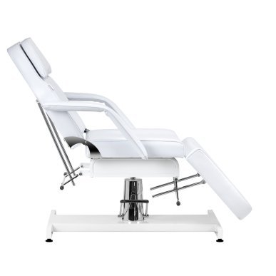 Professionele hydraulische cosmetische stoel Sillon V2 210 wit voor beauty- en nagelsalons, tattoo en podologie