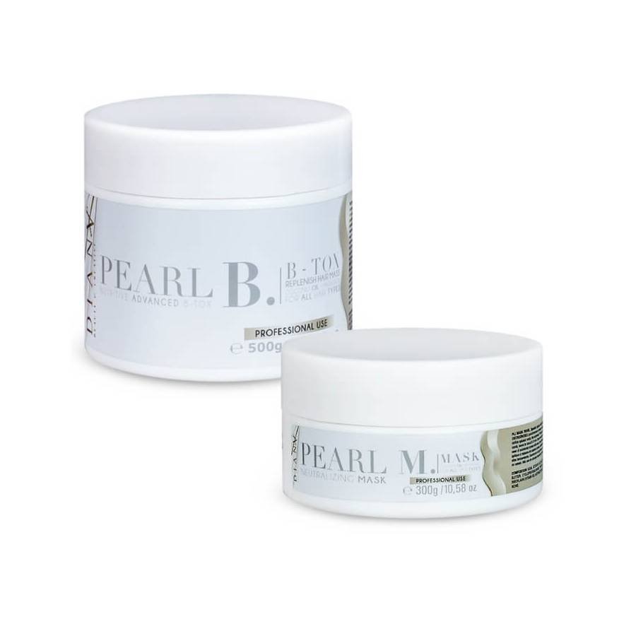 Btx Pearl - Regenerierende, Feuchtigkeitsspendende und Auffüllende Haarbehandlung Set 500g + 300g