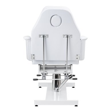 Professionele hydraulische cosmetische stoel Sillon V2 210 wit voor beauty- en nagelsalons, tattoo en podologie