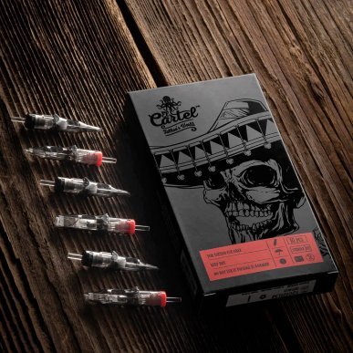 Tattoo cartridges EL CARTEL V2 0.35 15RM-W Long Taper voor professioneel tattoo werk met stabiele naaldvoering, 10 stuks