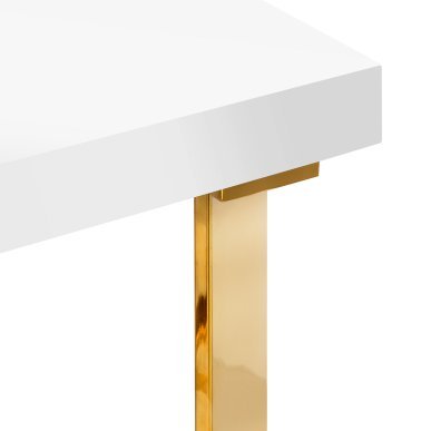Cosmetische manicuretafel Momo 05-GL goud met stofafzuiger voor manicure en nagelstyling in de salon