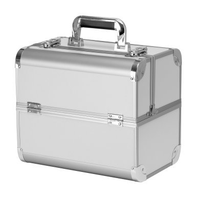 Cosmetische koffer Activ 40 zilver voor stylisten en mobiele beautyprofessionals met uitschuifbare plateaus voor salonwerk