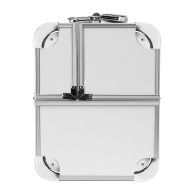 Cosmetische koffer Activ 40 zilver voor stylisten en mobiele beautyprofessionals met uitschuifbare plateaus voor salonwerk