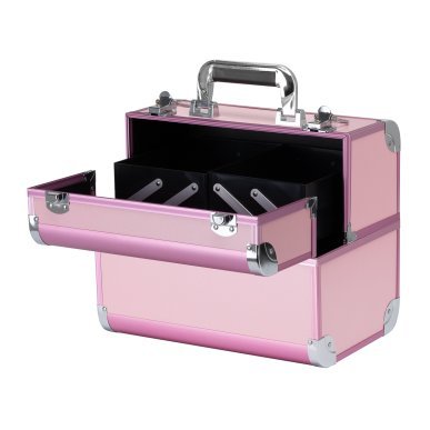 Cosmetische koffer model 40 roze voor stylisten, mobiele beautyprofessionals en overzichtelijke opslag van cosmetica en tools