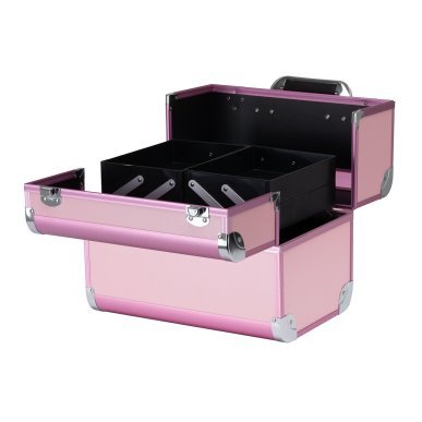 Cosmetische koffer model 40 roze voor stylisten, mobiele beautyprofessionals en overzichtelijke opslag van cosmetica en tools