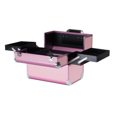 Cosmetische koffer model 40 roze voor stylisten, mobiele beautyprofessionals en overzichtelijke opslag van cosmetica en tools