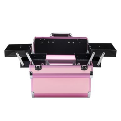 Cosmetische koffer model 40 roze voor stylisten, mobiele beautyprofessionals en overzichtelijke opslag van cosmetica en tools