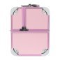Cosmetische koffer model 40 roze voor stylisten, mobiele beautyprofessionals en overzichtelijke opslag van cosmetica en tools Cosmetische koffer model 40 roze voor stylisten, mobiele beautyprofessionals en overzichtelijke opslag van cosmetica en tools