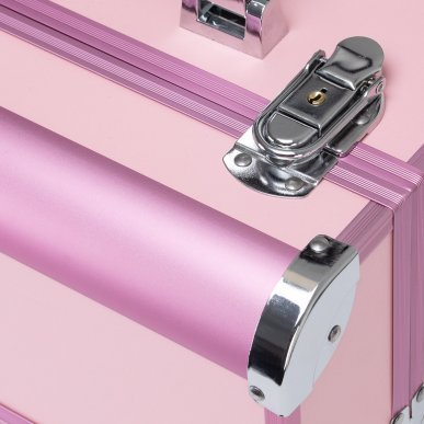 Cosmetische koffer model 40 roze voor stylisten, mobiele beautyprofessionals en overzichtelijke opslag van cosmetica en tools