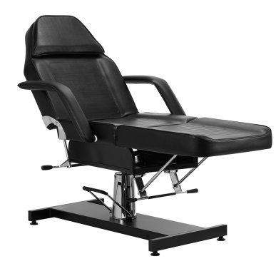 Hydraulische cosmetische stoel Sillon V2 210 zwart voor beauty-, massage- en tattoosalons, comfortabele klantpositionering