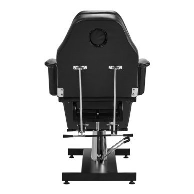 Hydraulische cosmetische stoel Sillon V2 210 zwart voor beauty-, massage- en tattoosalons, comfortabele klantpositionering