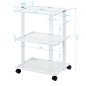 Cosmetische trolley Giovanni E40 met drie planken voor beauty salons, cosmetica, accessoires en kleine apparaten