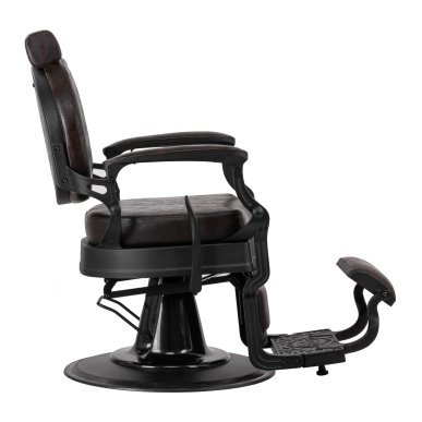 Professionele barberstoel Gabbiano President bruin voor knippen, scheren en baardverzorging met comfortabele klantbehandeling