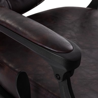 Professionele barberstoel Gabbiano President bruin voor knippen, scheren en baardverzorging met comfortabele klantbehandeling