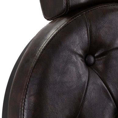 Professionele barberstoel Gabbiano President bruin voor knippen, scheren en baardverzorging met comfortabele klantbehandeling