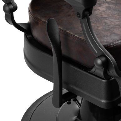Professionele barberstoel Gabbiano President bruin voor knippen, scheren en baardverzorging met comfortabele klantbehandeling
