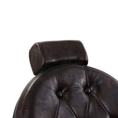 Professionele barberstoel Gabbiano President bruin voor knippen, scheren en baardverzorging met comfortabele klantbehandeling