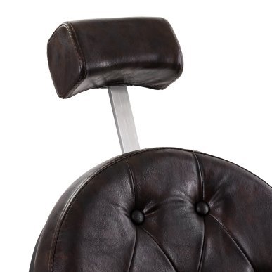 Professionele barberstoel Gabbiano President bruin voor knippen, scheren en baardverzorging met comfortabele klantbehandeling