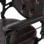 Professionele barberstoel Gabbiano President bruin voor knippen, scheren en baardverzorging met comfortabele klantbehandeling