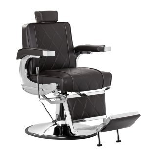 Professionele barberstoel Hair System BM88066 bruin met verstelling voor knippen, scheren, baardverzorging en salonwerk