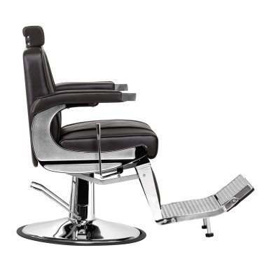 Professionele barberstoel Hair System BM88066 bruin met verstelling voor knippen, scheren, baardverzorging en salonwerk