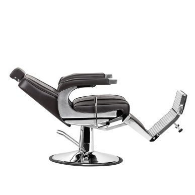 Professionele barberstoel Hair System BM88066 bruin met verstelling voor knippen, scheren, baardverzorging en salonwerk
