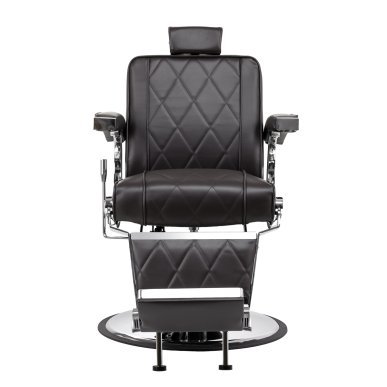Professionele barberstoel Hair System BM88066 bruin met verstelling voor knippen, scheren, baardverzorging en salonwerk