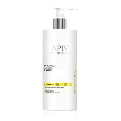 Zachte reinigingsemulsie Apis Ceramide Repair met ceramiden en beta-glucan, 500 ml voor professionele huidverzorging