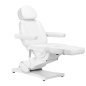 Elektrische cosmetische stoel Sillon Classic 3 motoren met verwarming wit voor professioneel salon- en massagegebruik