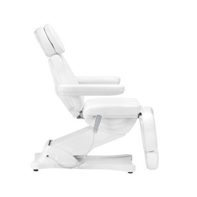 Elektrische cosmetische stoel Sillon Classic 3 motoren met verwarming wit voor professioneel salon- en massagegebruik