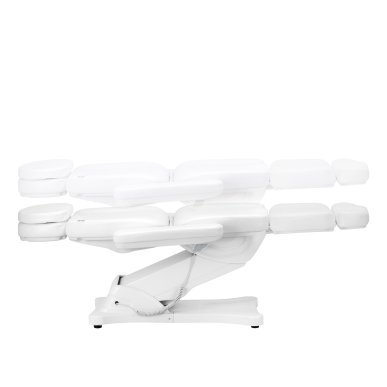 Elektrische cosmetische stoel Sillon Classic 3 motoren met verwarming wit voor professioneel salon- en massagegebruik
