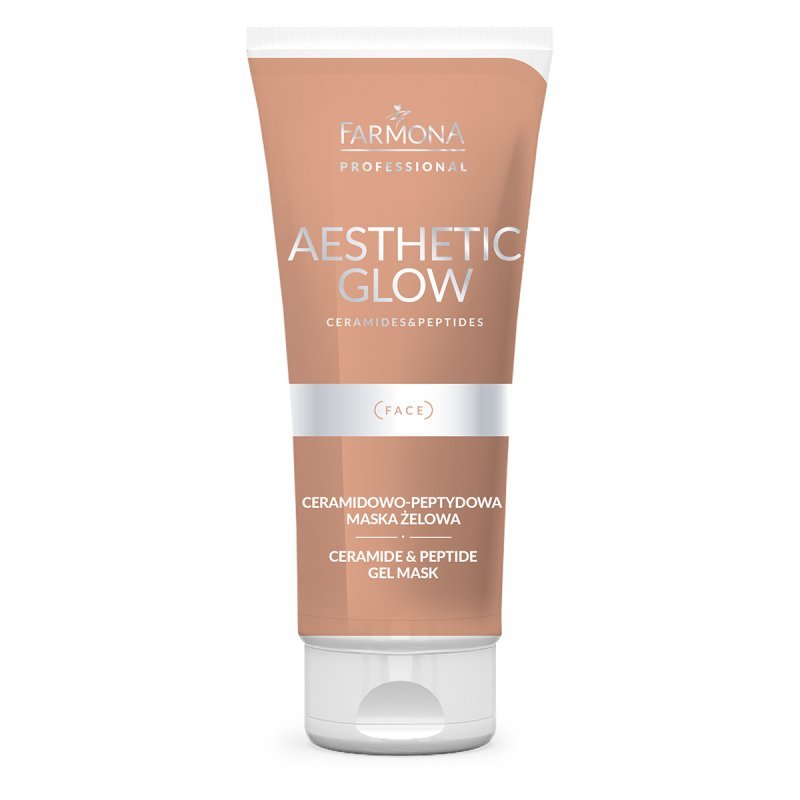 Ceramide-peptide gelmasker Farmona Aesthetic Glow 200 ml voor professionele huidverzorging en salongebruik