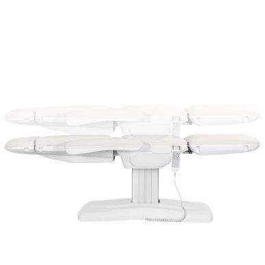 Elektrische cosmetische stoel Sillon Eclipse met 3 motoren in wit voor beauty- en massagesalons