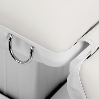 Elektrische cosmetische stoel Sillon Eclipse met 3 motoren in wit voor beauty- en massagesalons