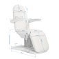 Elektrische cosmetische stoel Sillon Eclipse met 3 motoren in wit voor beauty- en massagesalons Elektrische cosmetische stoel Sillon Eclipse met 3 motoren in wit voor beauty- en massagesalons