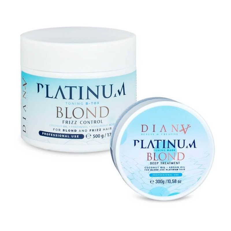 Haarbotox Platinum 500ml + masker 300ml voor blond en gebleekt haar, geelcorrectie, anti-frizz, glans en herstel Haarbotox Platinum 500ml + masker 300ml voor blond en gebleekt haar, geelcorrectie, anti-frizz, glans en herstel