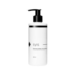 Professionele fruitscrub met korund Syis 250 ml voor gladde huid, comfortabele behandelingen en salonverzorging