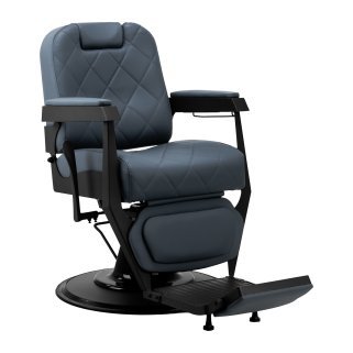 Professionele barberstoel Gabbiano Bruno black frame grafiet voor salons met verstelbaarheid