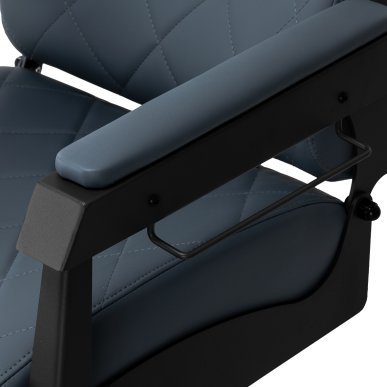 Professionele barberstoel Gabbiano Bruno black frame grafiet voor salons met verstelbaarheid