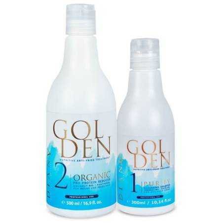 Golden Blue Brazil Protéine traitement de lissage des cheveux set 500ml + 300ml