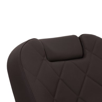 Professionele barberstoel Gabbiano Bruno bruin met zwart frame voor knippen, scheren en baardverzorging in de barbershop