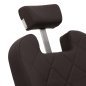 Professionele barberstoel Gabbiano Bruno bruin met zwart frame voor knippen, scheren en baardverzorging in de barbershop Professionele barberstoel Gabbiano Bruno bruin met zwart frame voor knippen, scheren en baardverzorging in de barbershop