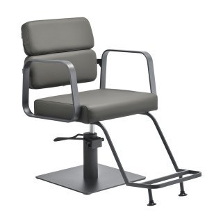 Professionele kappersstoel Gabbiano Porto grijs-grijs voor knippen, stylen, kleuren en comfortabel salonwerk in professionele