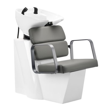 Professionele kapperswasunit Gabbiano Porto grijs-grijs voor wassen, kleuren en verzorging in de salon met comfortabele waskom