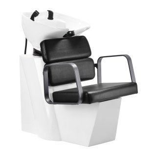 Professionele kapperswasunit Gabbiano Porto grijs-zwart voor wassen, kleuren en verzorgende salonbehandelingen