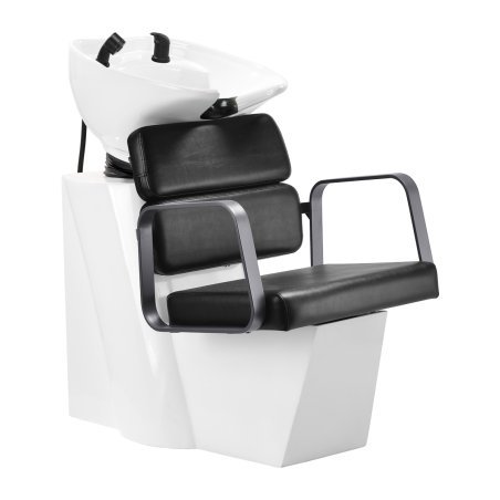 Professionele kapperswasunit Gabbiano Porto grijs-zwart voor wassen, kleuren en verzorgende salonbehandelingen