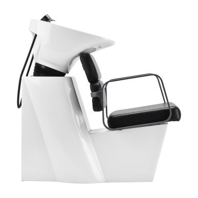 Professionele kapperswasunit Gabbiano Porto grijs-zwart voor wassen, kleuren en verzorgende salonbehandelingen