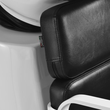 Professionele kapperswasunit Gabbiano Porto wit-zwart voor wassen, kleuren en verzorgende salonbehandelingen