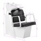 Professionele kapperswasunit Gabbiano Porto wit-zwart voor wassen, kleuren en verzorgende salonbehandelingen