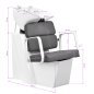 Professionele kapperswasunit Gabbiano Porto wit-grijs voor comfortabel wassen, kleuren en verzorgende salonbehandelingen Professionele kapperswasunit Gabbiano Porto wit-grijs voor comfortabel wassen, kleuren en verzorgende salonbehandelingen